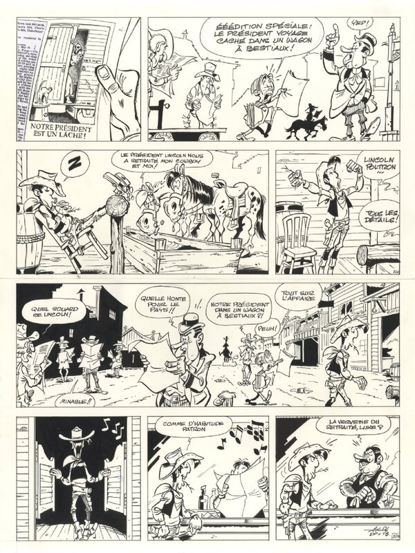 Achdé, Lucky Luke contre Pinkerton - Comic Strip