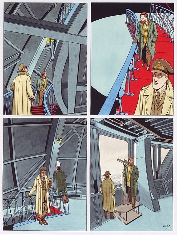 André Juillard, Blake et Mortimer: Une journée à L'Atomium - Original Illustration