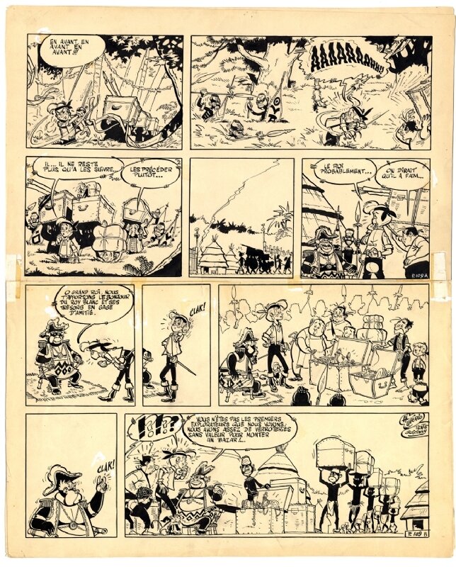 Jehan Pistolet par Albert Uderzo - Planche originale