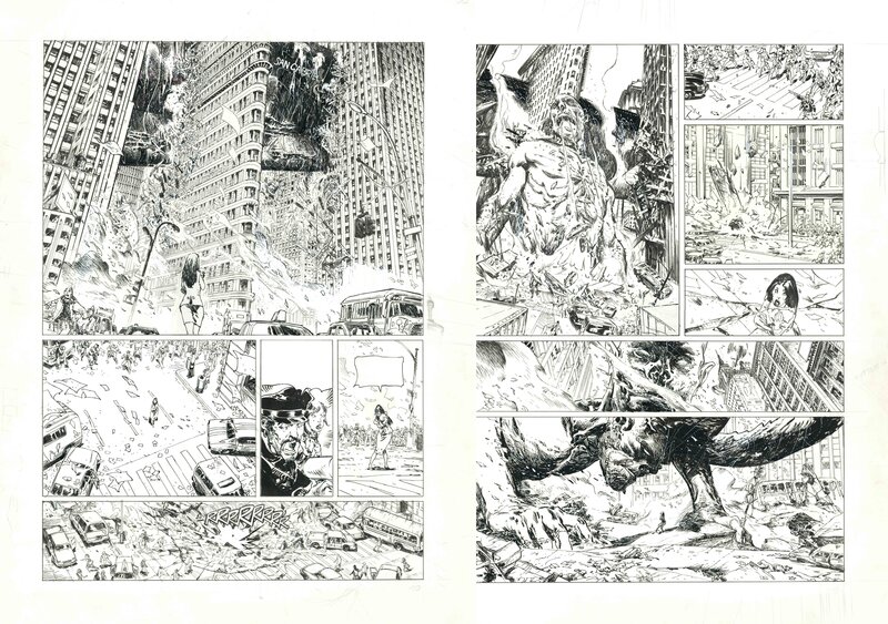 Mathieu Lauffray, Prophet Tome 4, De profundis, planches 15-16 - Planche originale