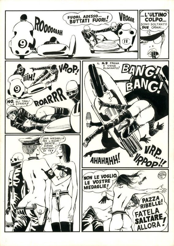 Bianca - Pl 95 par Guido Crepax - Planche originale