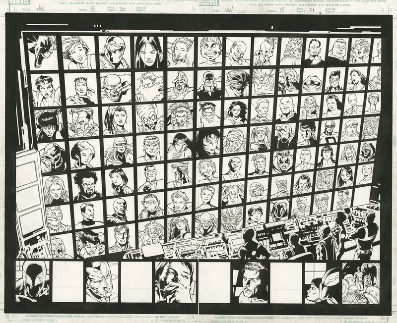 Mike Deodato Jr., Joe Pimentel, New AVENGERS #18 PAGE 20 & 21 DOUBLE PAGE SPLASH - Comic Strip