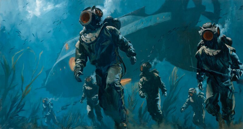 Greg Manchess, Vingt mille lieues sous la mer - Illustration originale