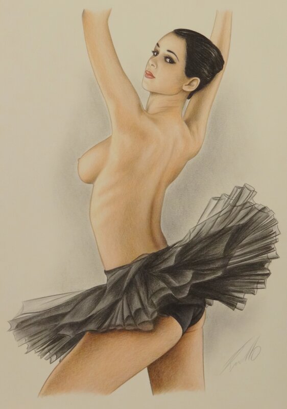 Pin-Up Ballerina by René Prudlo - Original Illustration