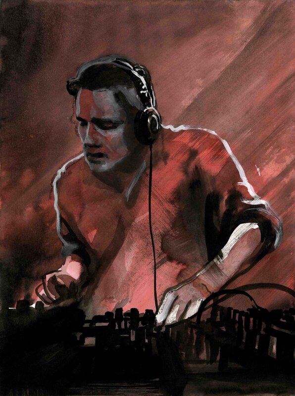 Laurent Garnier par Laurent Bonneau - Illustration originale