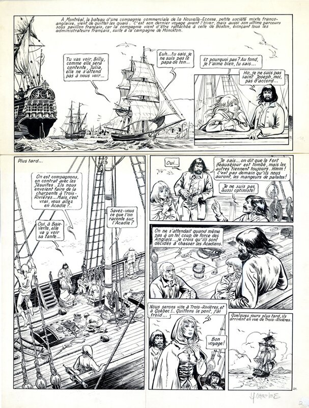 Jean-François Charles, Les Pionniers du Nouveau Monde, Tome 2, Pl 21 - Comic Strip
