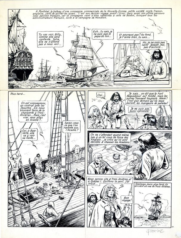 Jean-François Charles, Les Pionniers du Nouveau Monde, Tome 2, Pl 21 - Planche originale