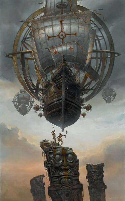 Didier Graffet, Le Nouveau Monde, version Steampunk - Illustration originale