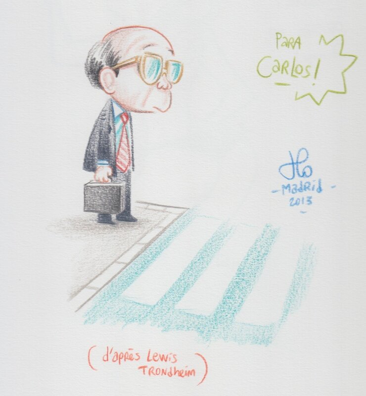Florent Chavouet, The businessman to cross the steet - Sketch