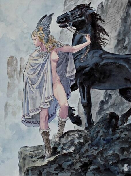 Walkyrie I par Milo Manara - Illustration originale