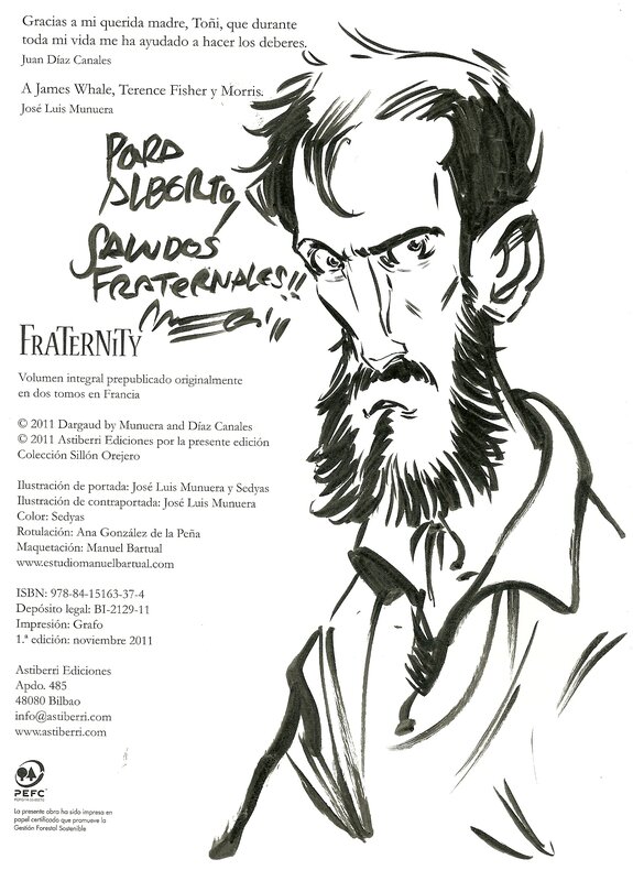 Fraternity (Josiah) by Jose Luis Munuera - Sketch