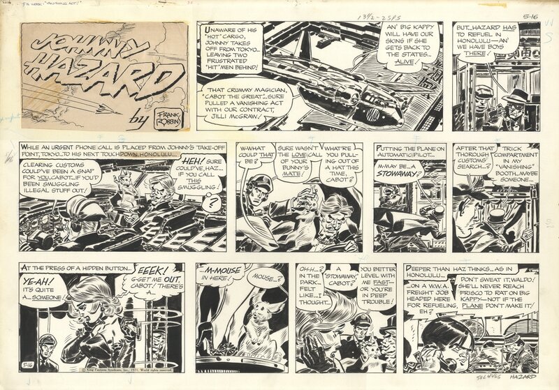 Johnny Hazard par Frank Robbins - Planche originale