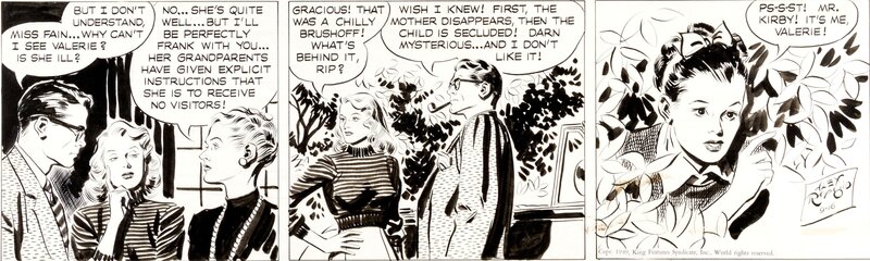 Alex Raymond, Rip Kirby daily strip 16.09.1949 - Planche originale