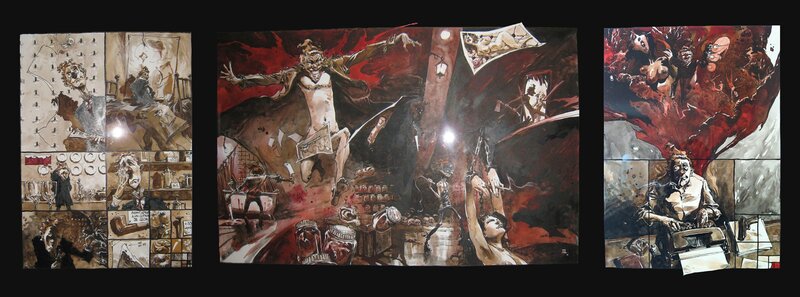 Guillaume Sorel, Triptyque en hommage à Boris Vian - Planche originale