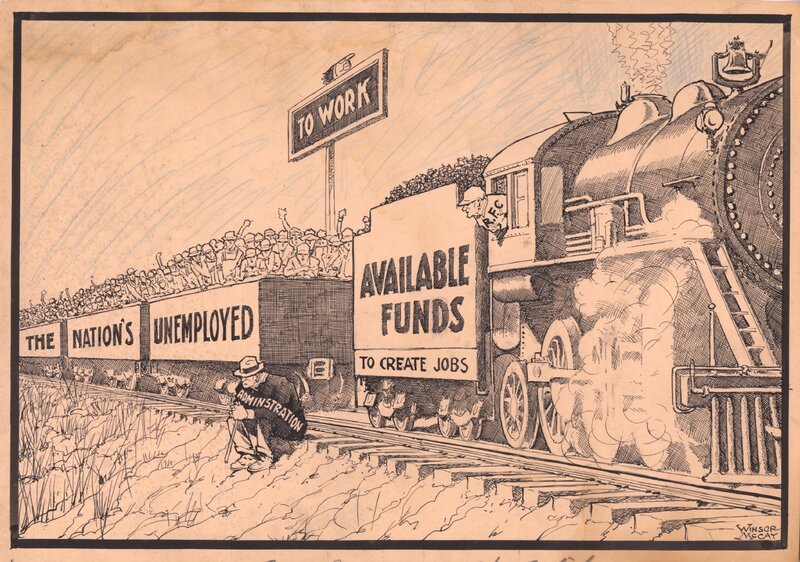 Winsor McCay, The nation's unemployed - Original Illustration