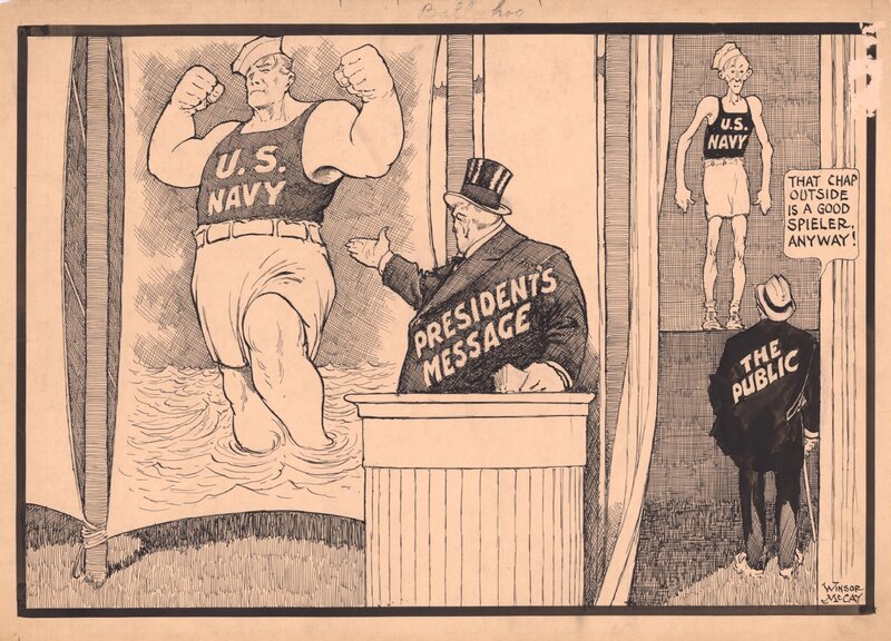 Us Navy by Winsor McCay - Original Illustration