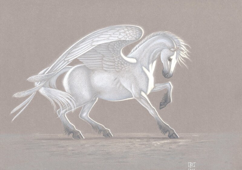 Pegasus par Paul Kidby - Illustration originale