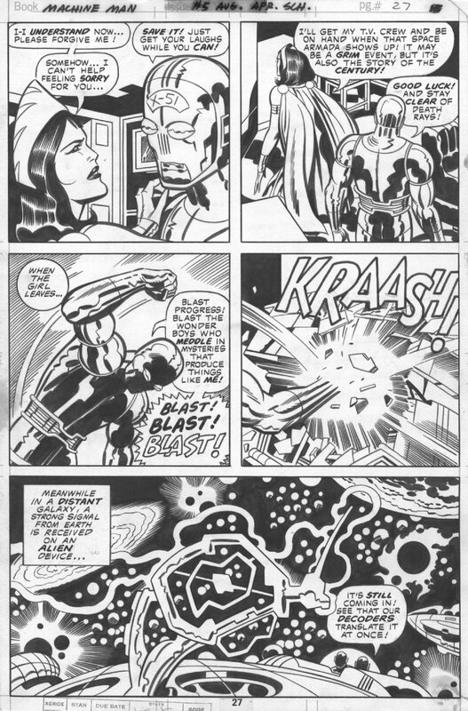 Machine Man par Jack Kirby - Planche originale