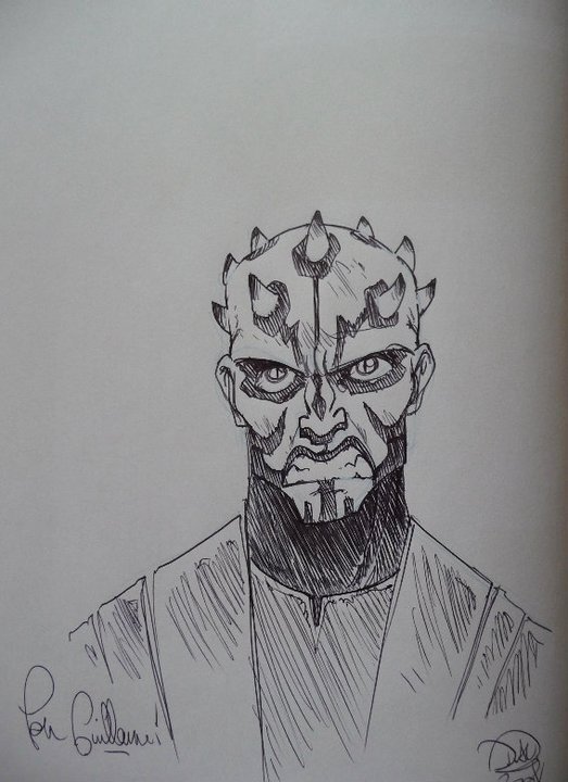 Dark Maul par Dav - Dédicace