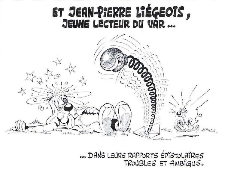 Gotlib, Gai-Luron et Jean-Pierre Liégois, jeune lecteur du Var - Comic Strip