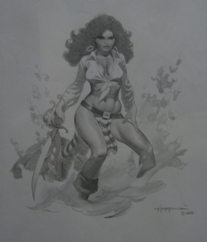 Pirate Girl par Mike Hoffman - Illustration originale