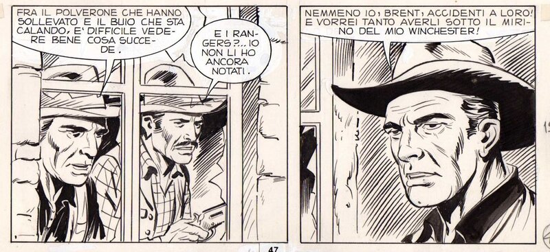 Erio Nicolò, Tex Willer numéro 247 page 47 (Sfida nel cayon) - Comic Strip