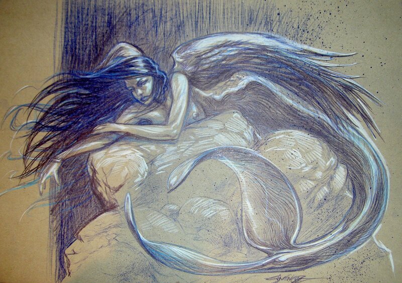 Sirène by Gwendal Lemercier - Original Illustration