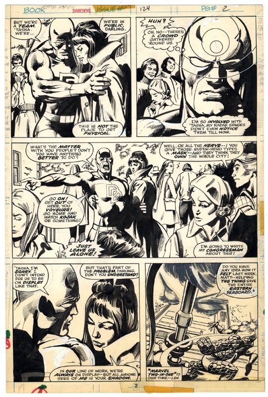 Gene Colan, Klaus Janson, Daredevil - Issue 124 - PL 2 - Planche originale