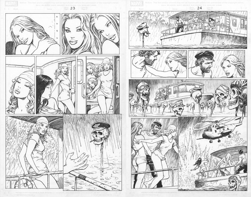 Milo Manara, X-Men: Gals on the Run - Planche originale