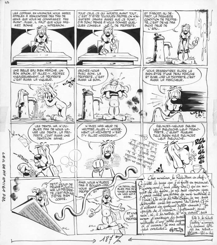 Gai-Luron par Gotlib - Planche originale