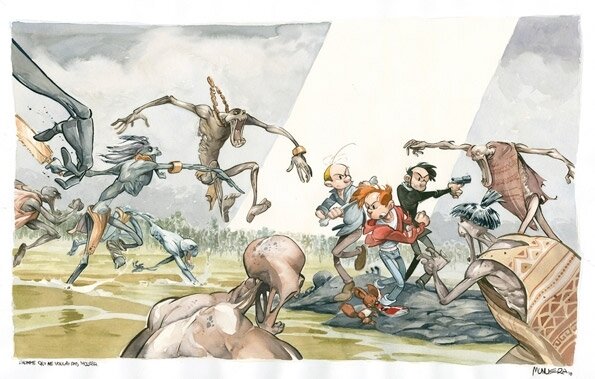 Jose Luis Munuera, L'homme qui ne voulait pas mourir - Original Illustration