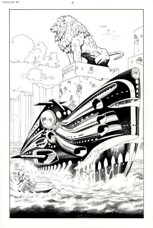 Kevin O'Neill, The league of extraordinary gentlemen - Planche originale