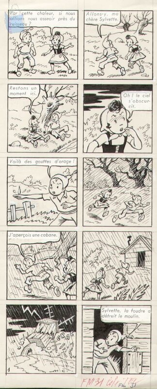 Sylvain et Sylvette par Maurice Cuvillier - Planche originale