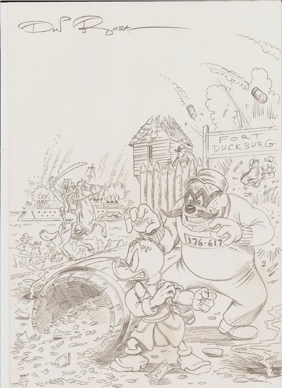 Don Rosa, Cover for The Life and Times of Scrooge McDuck, Vol. 10 - Original Cover