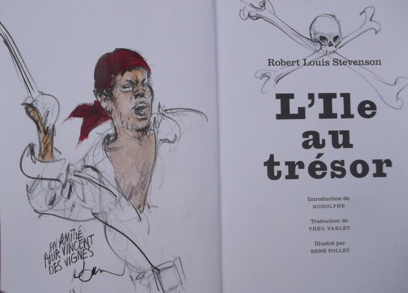 L'ile au trésor par René Follet - Dédicace