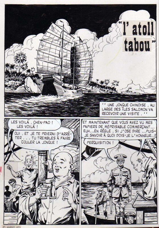 Robert Giordan, L'atoll tabou - Vigor - Planche originale