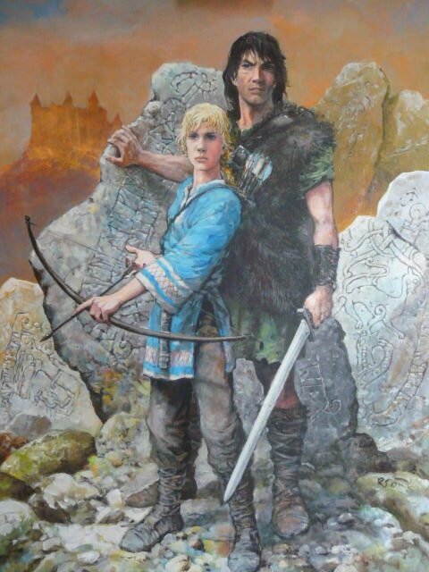Thorgal et Jolan par Grzegorz Rosinski - Illustration originale
