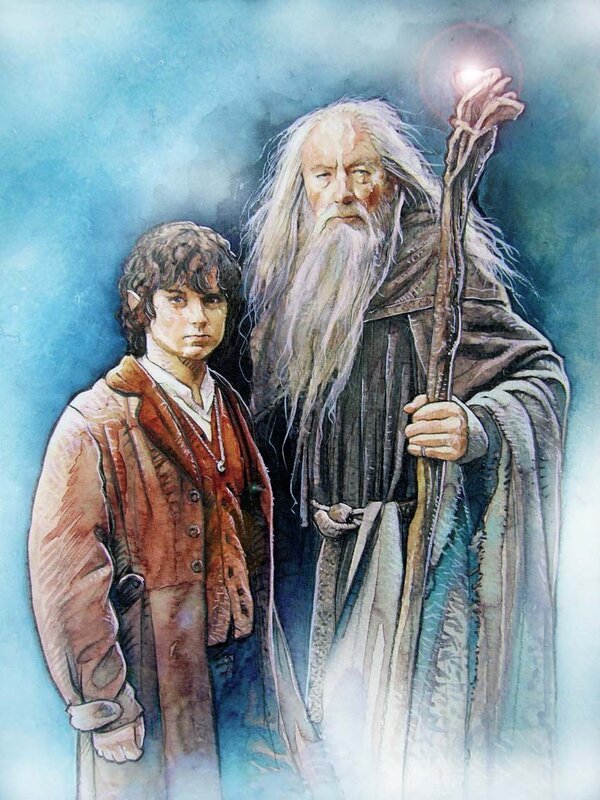 Gandalf 2 par Fabrice Le Hénanff - Illustration originale