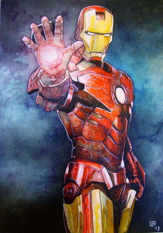 Iron Man par Fabrice Le Hénanff - Illustration originale