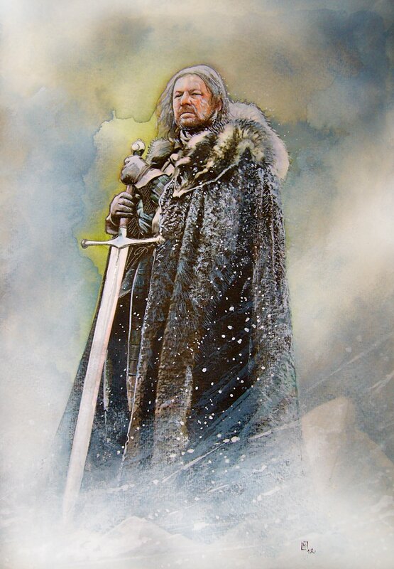 Ned Stark by Fabrice Le Hénanff - Original Illustration