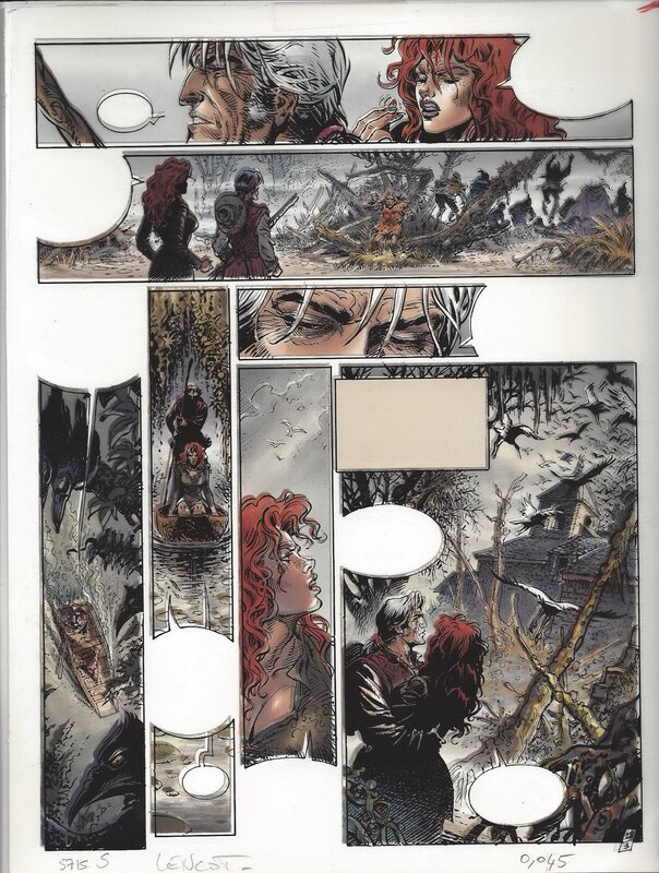 Yves Lencot, Laurence Quilici, Mise en couleur de la planche 28 du T3 de Mortepierre - Original art