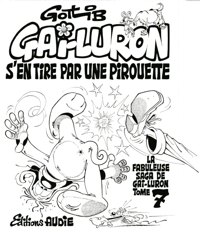 Gotlib, Gai-Luron s'en tire par une pirouette - Couverture originale