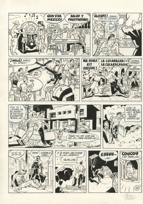 Gringos Locos par Olivier Schwartz - Planche originale