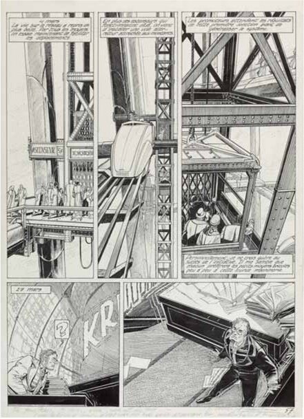 François Schuiten, La fièvre d'Urbicande - Planche originale