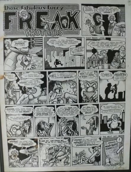 Gilbert Shelton, Fabulous Furry Freak Brothers page - Comic Strip