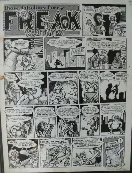 Gilbert Shelton, Fabulous Furry Freak Brothers page - Planche originale