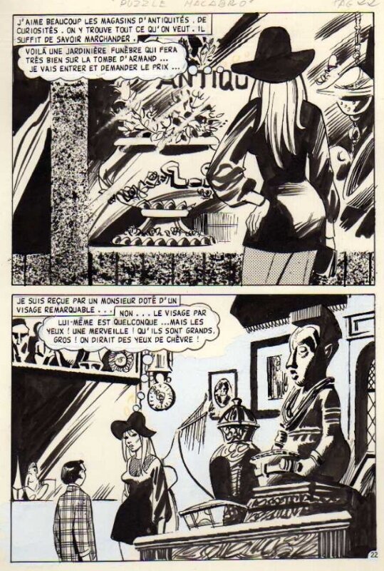 unknown, Planche 22 de Puzzle Macabre, Hallucinations (1re Série) n°58 ou 59, Aredit, 1975 - Comic Strip