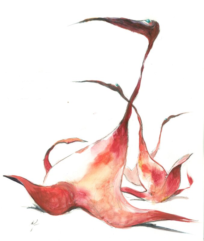 Monstre by René Follet - Original Illustration