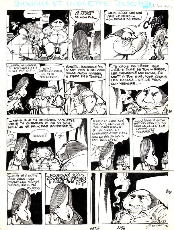 Bernard Hislaire, Bidouille et Violette - Planche originale