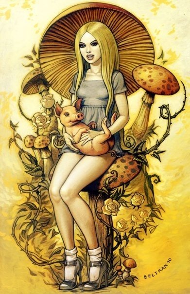 Alice in Wonderland par Fred Beltran - Illustration originale